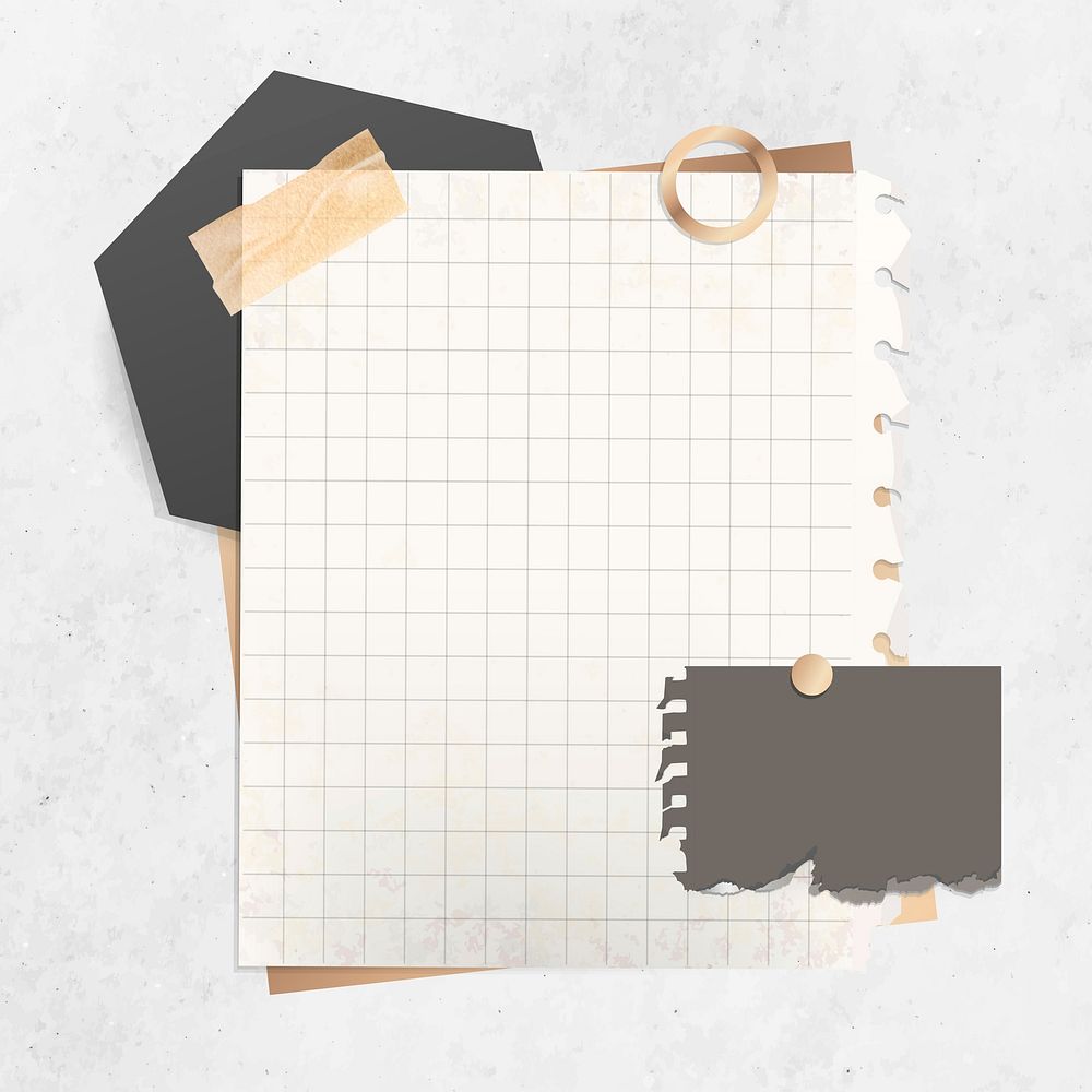 Minimal grid note paper vector
