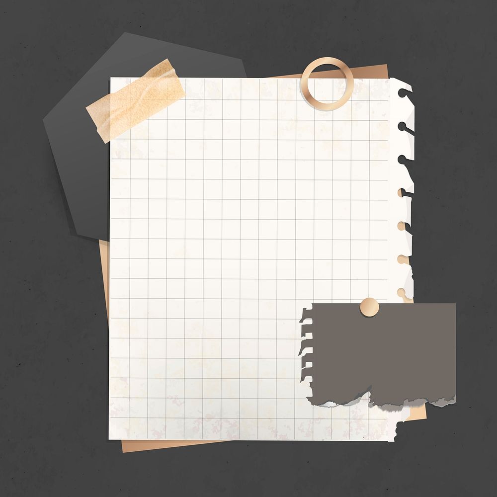 Minimal grid note paper vector