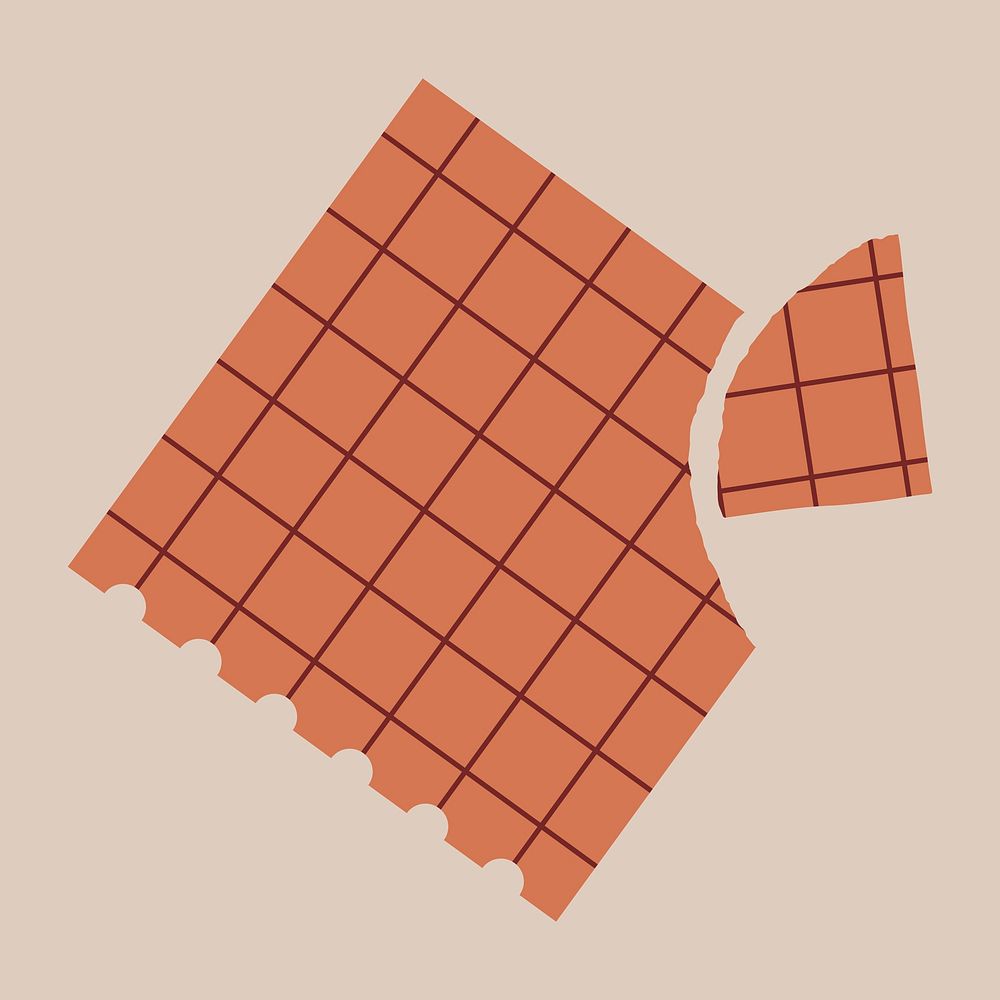 Torn orange grid notepaper vector