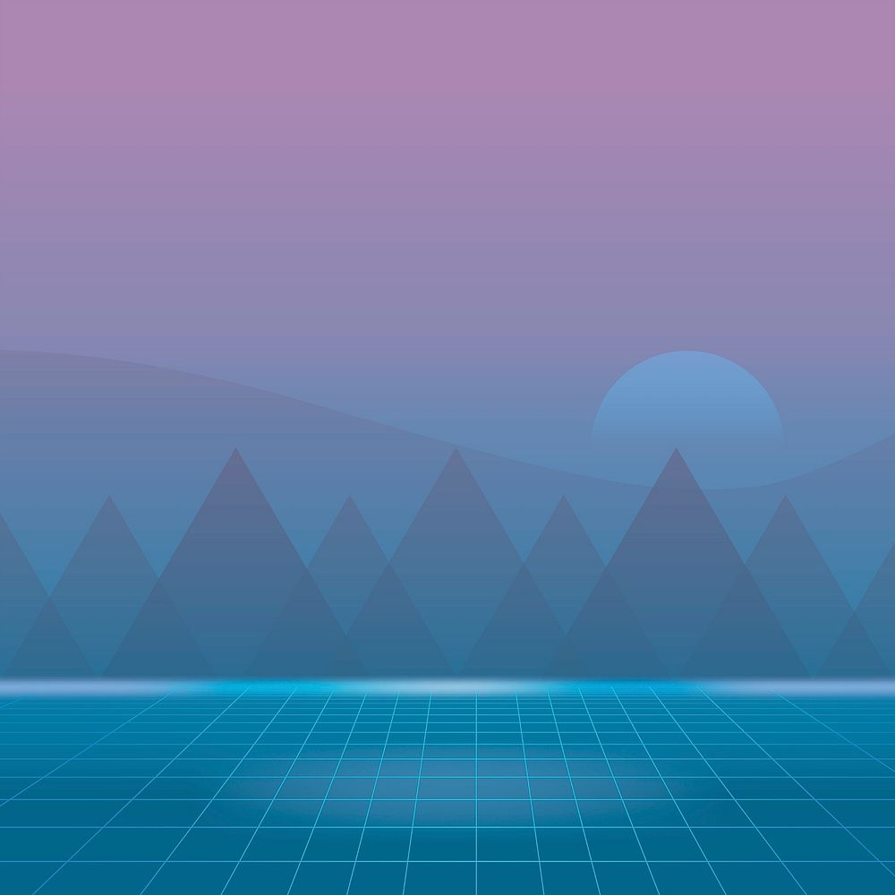 Retro pastel landscape background vector