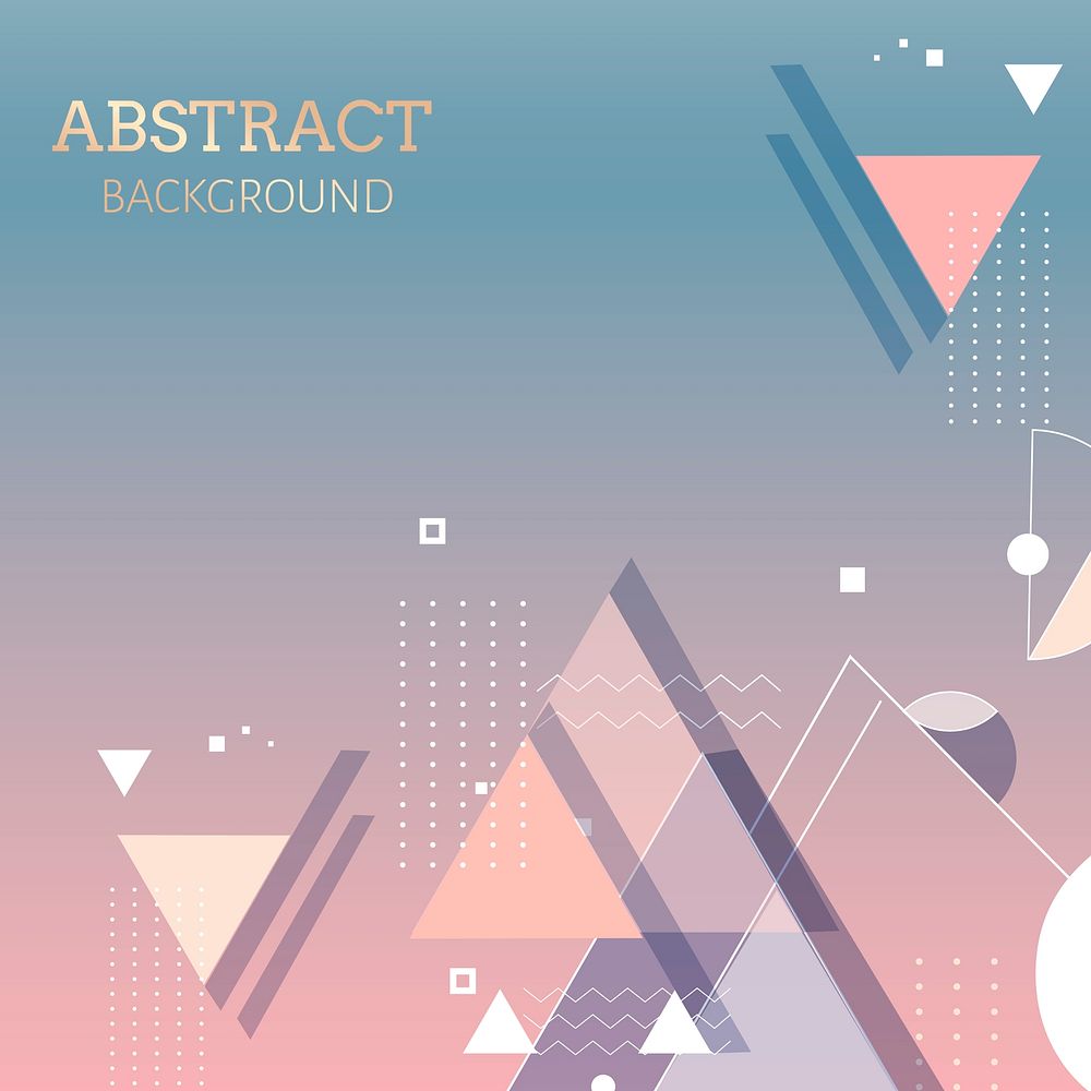 Gradient geometric abstract background vector