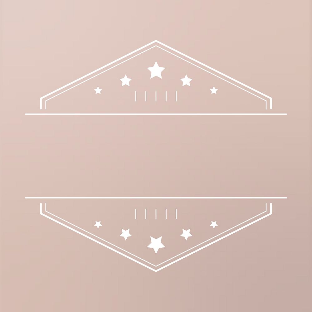 White badge on pink background vector