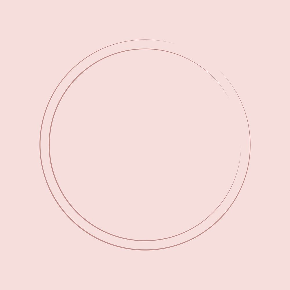 Round badge on pink background vector