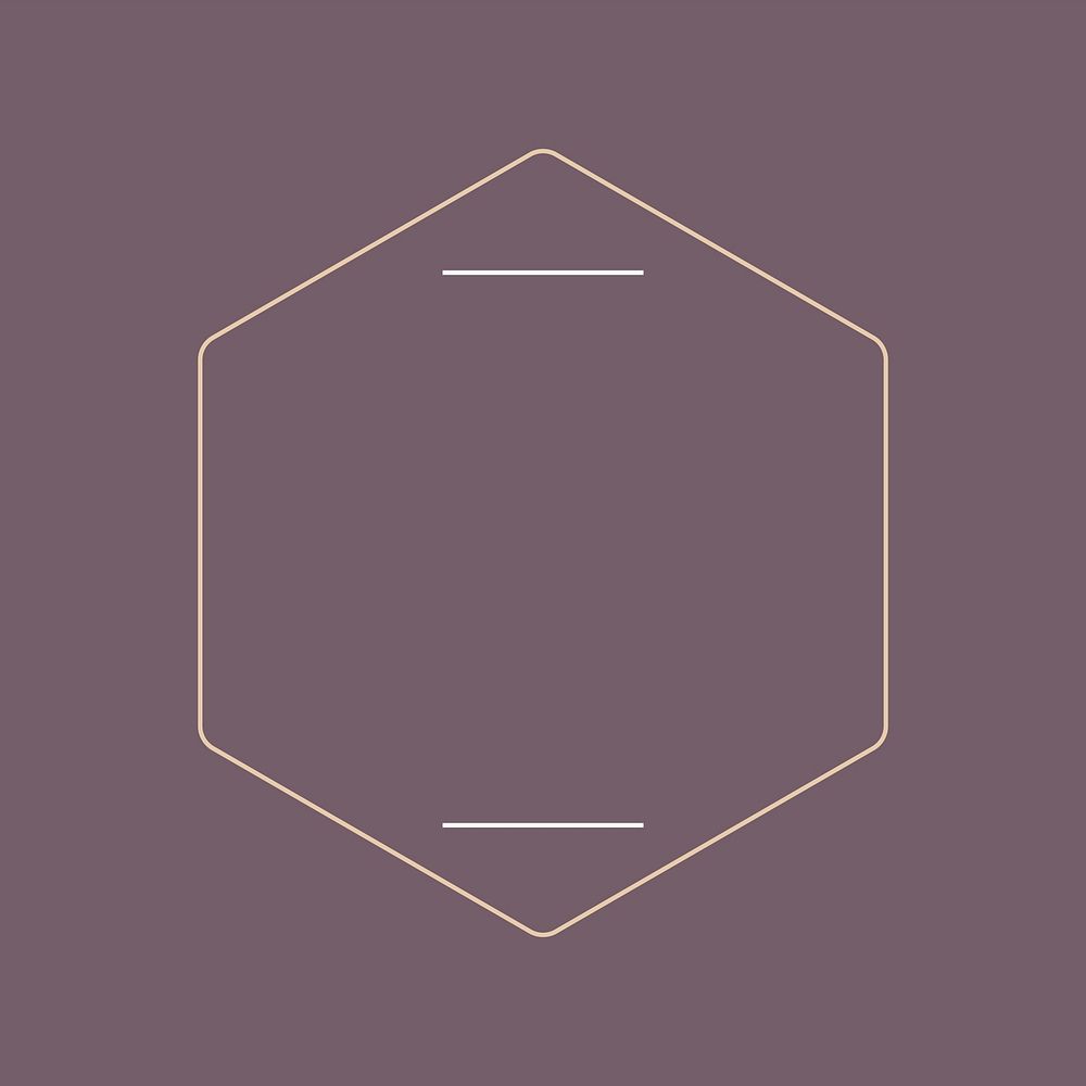 Hexagon badge on purple background vector