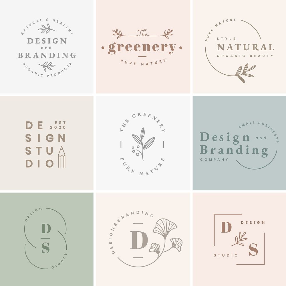 Floral brand and logo designs vector collection