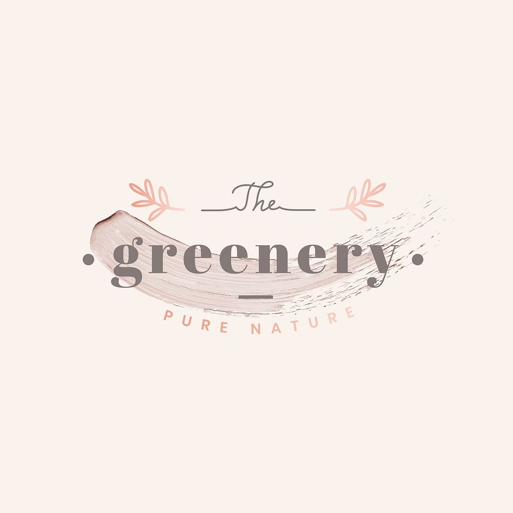 The greenery pure nature logo and branding design vector