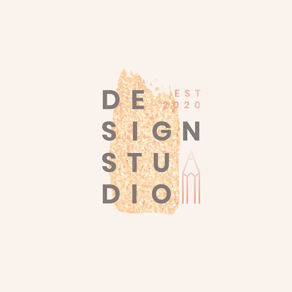 Design studio minimal logo vector