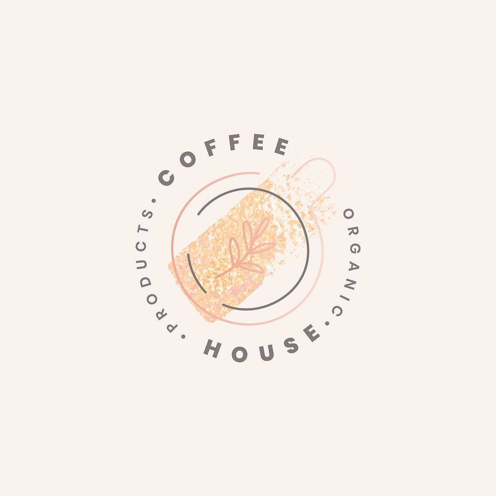 Coffee house minimal logo vector