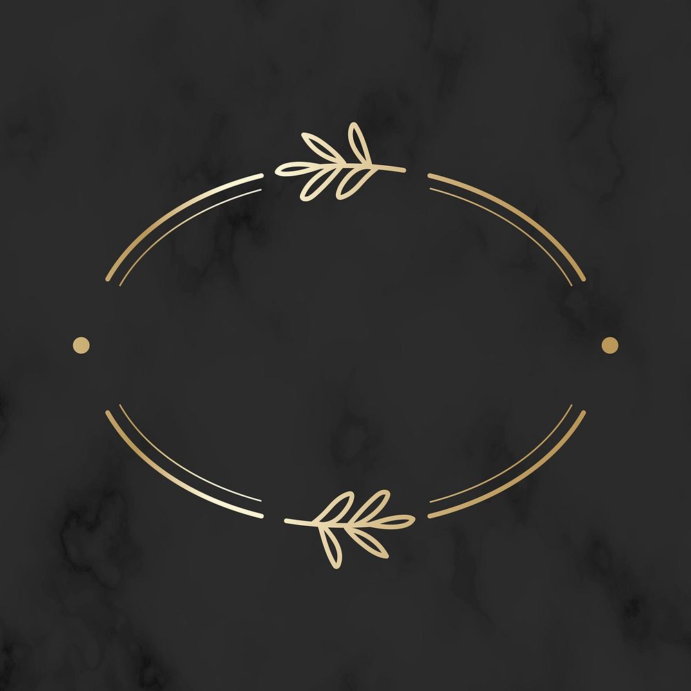 Floral oval design logo vector