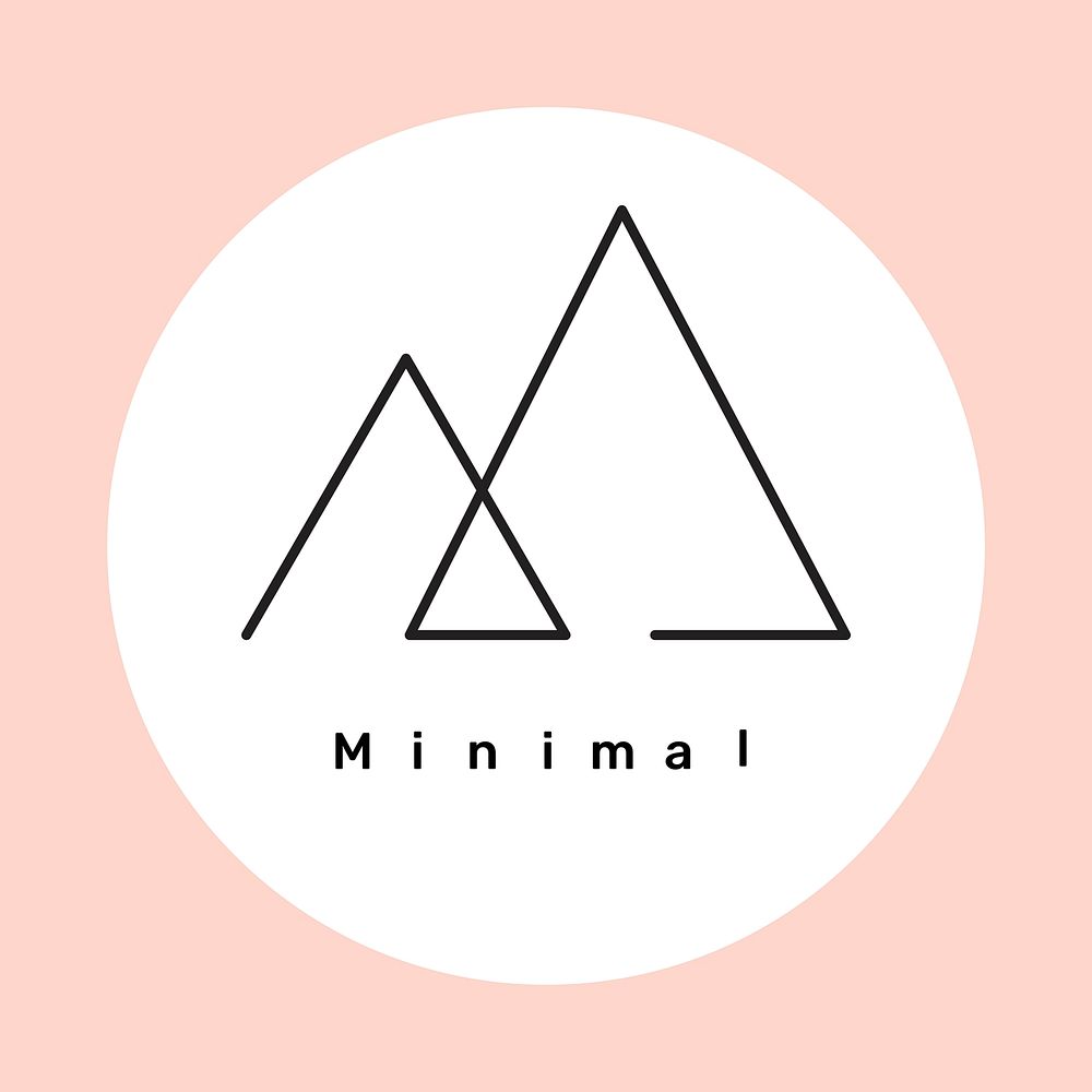 Minimal triangle logo design vector
