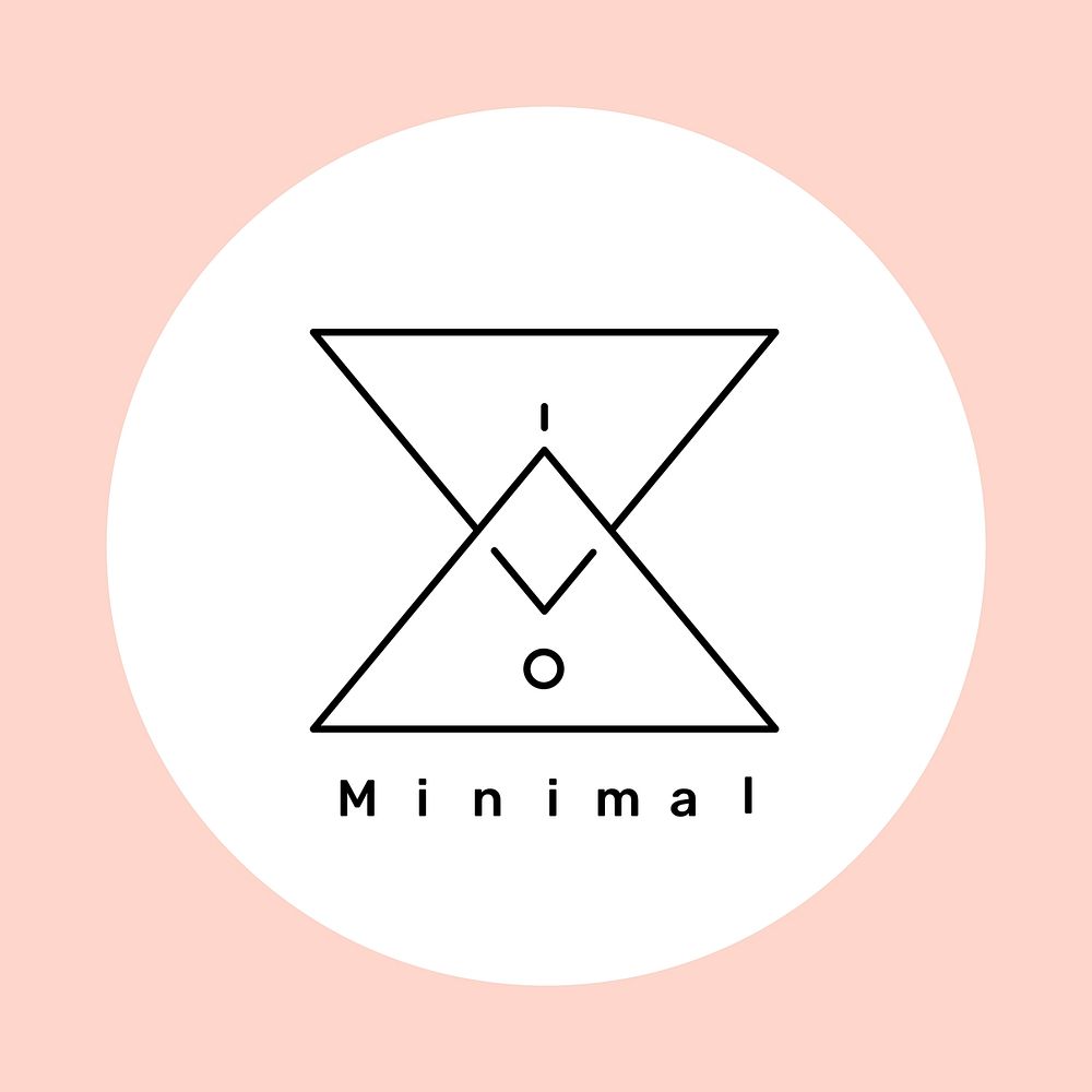 Minimal logo design on a nude background vector