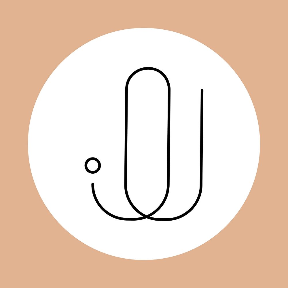 Minimal logo design on a brown background vector