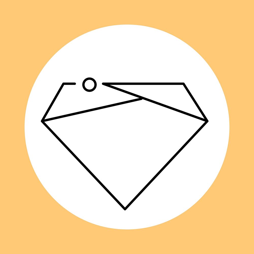 Minimal diamond logo design vector