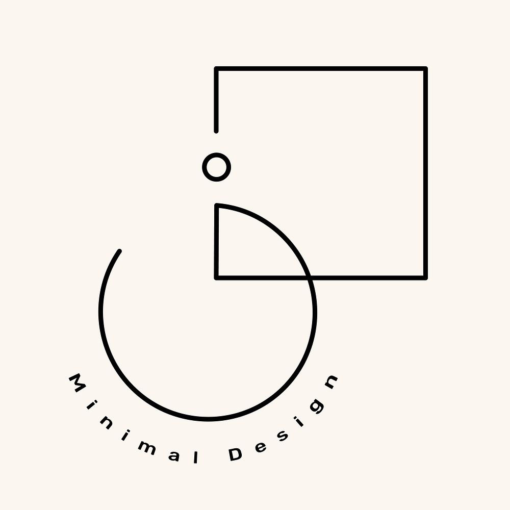 Minimal brand logo on a cream background vector