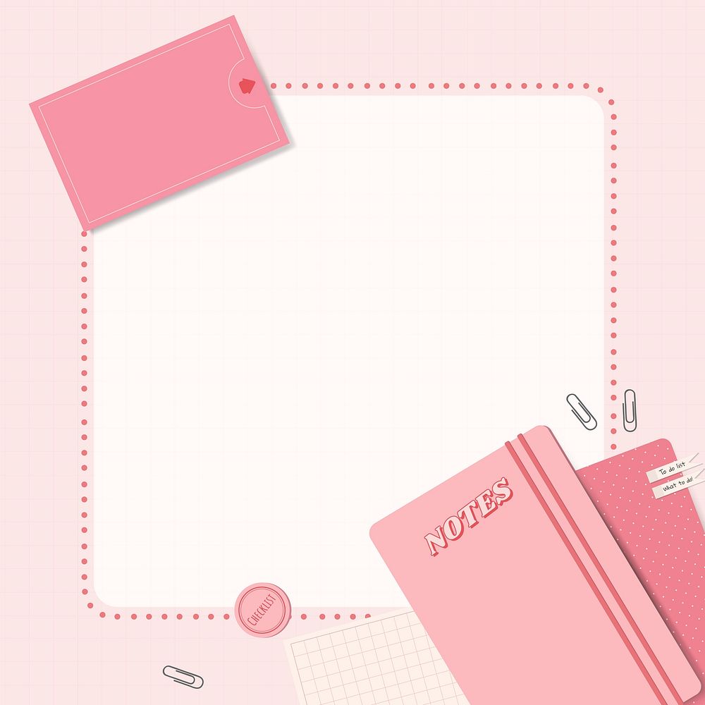 Pink notepad planner set vector | Premium Vector - rawpixel