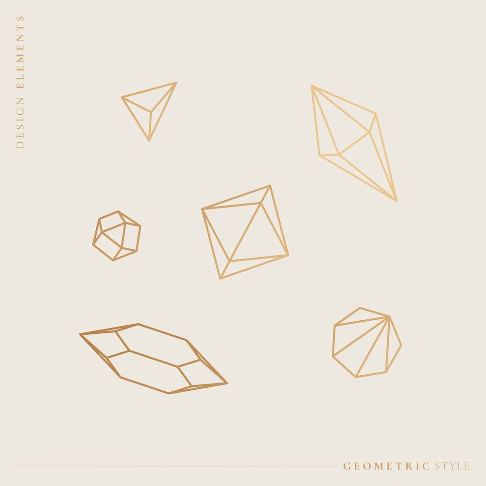 Geometric diamond design collection vector