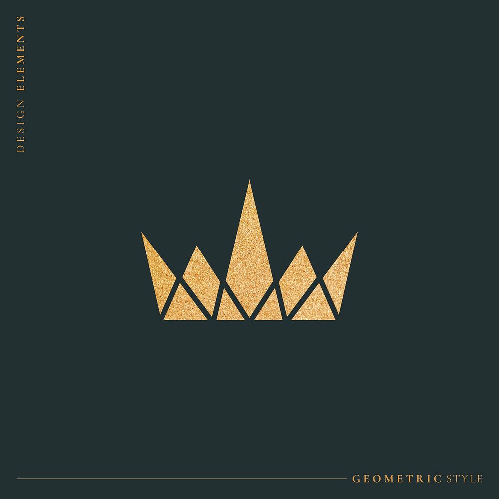 Golden shimmering crown design vector | Premium Vector - rawpixel