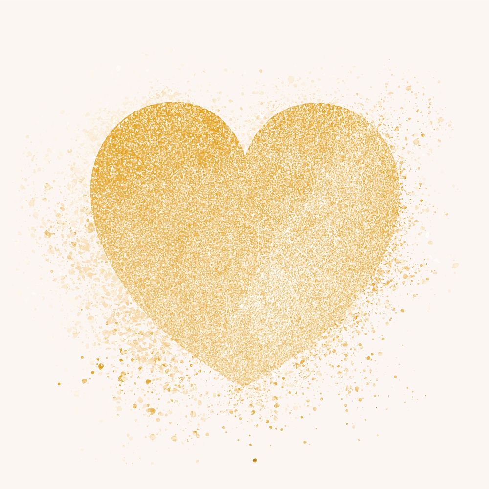 Shimmering valentines golden heart vector