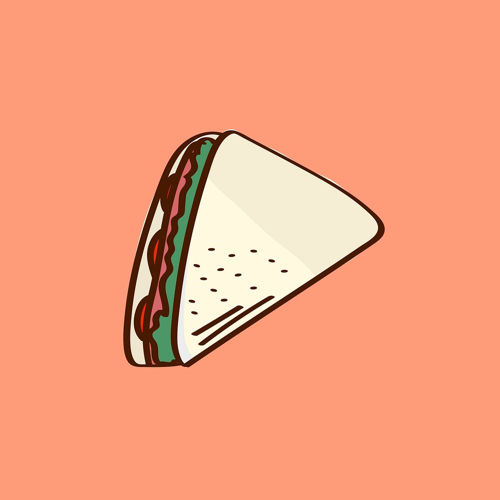 Hand drawn club sandwich vector