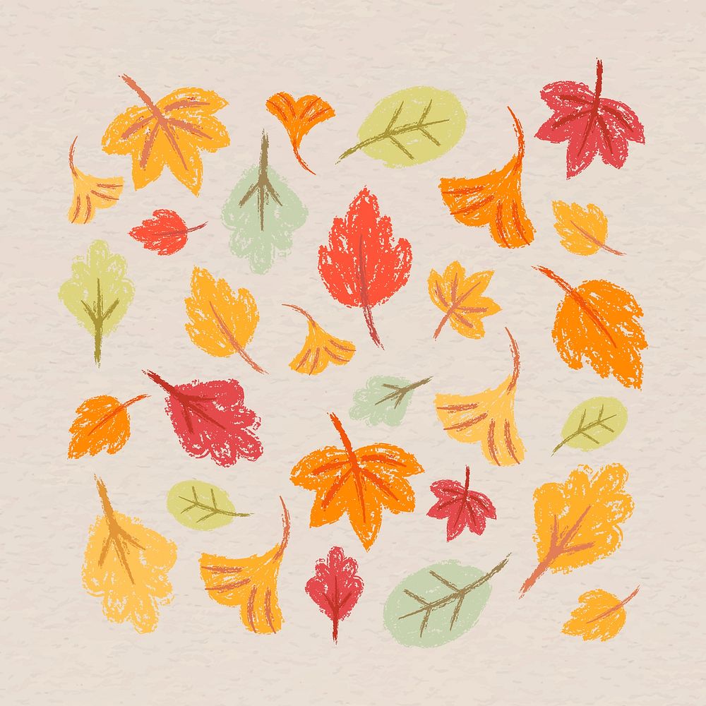 Autumn foliage  design elements vector set