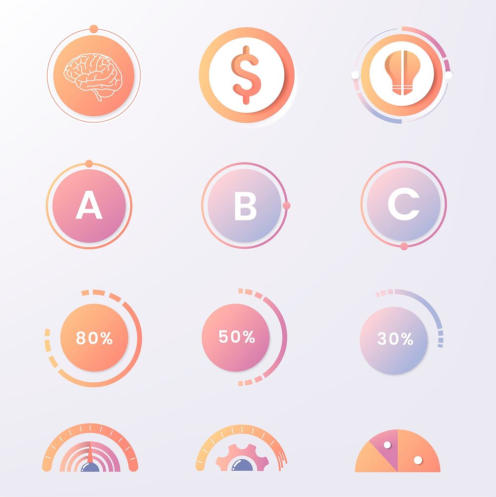 Colorful infographic element design vector