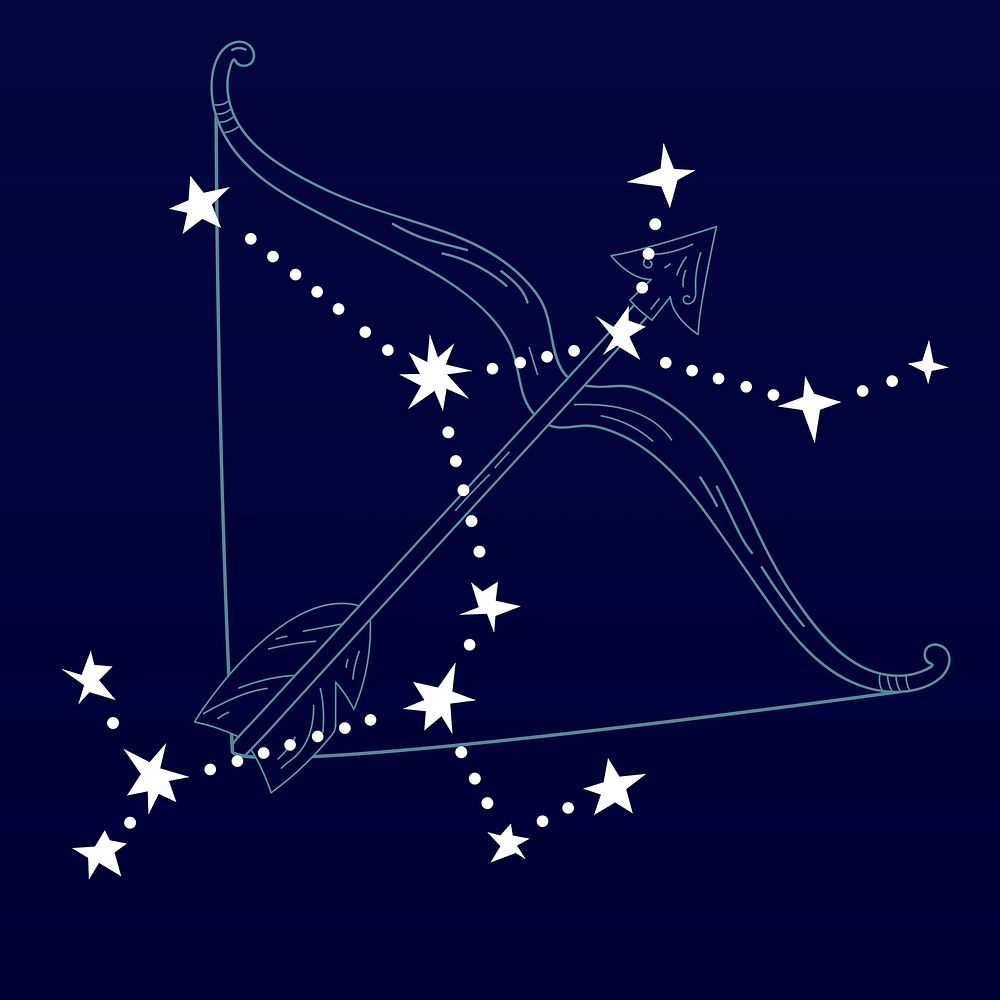 Sagittarius astrological sign design vector