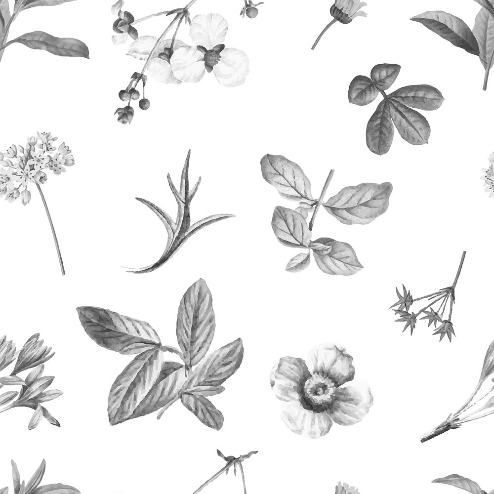 White floral wallpaper design vector