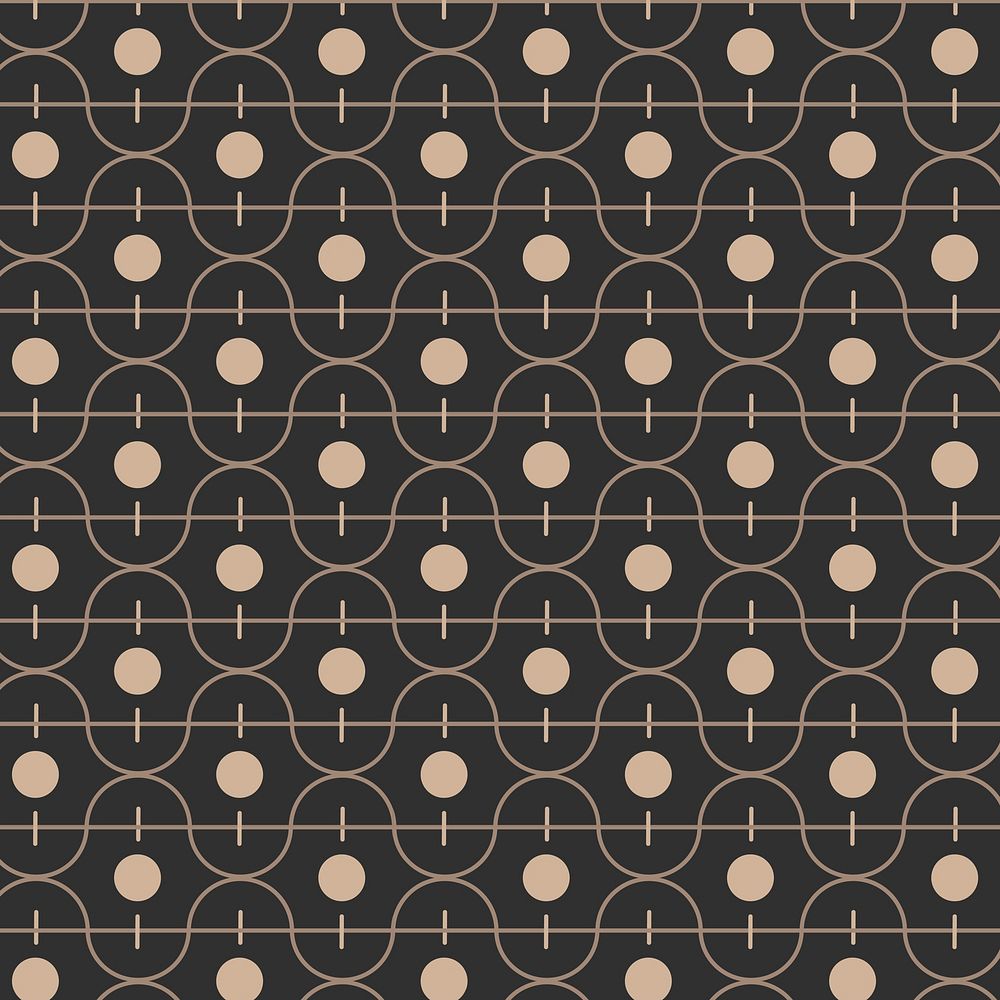 Seamless black geometric pattern vector