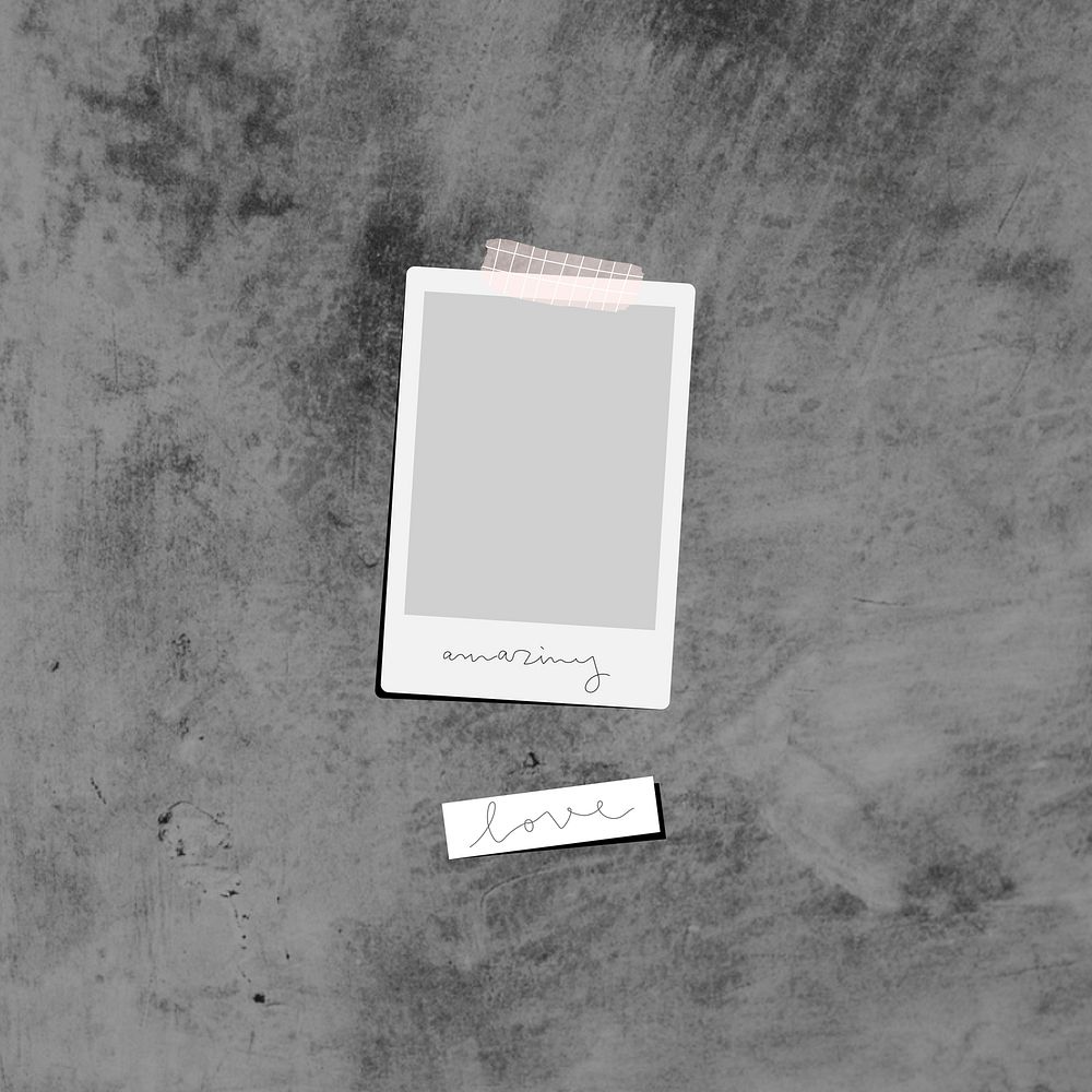 Blank grunge picture frame template