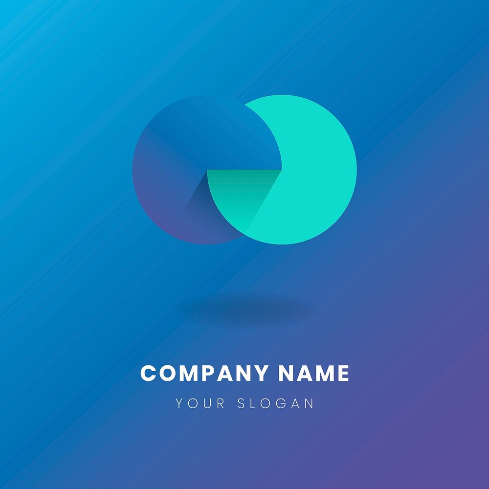 Blue corporate logo design vector