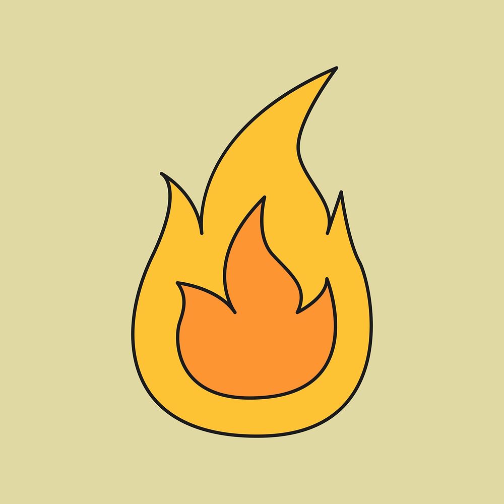 Flammable icon design element vector