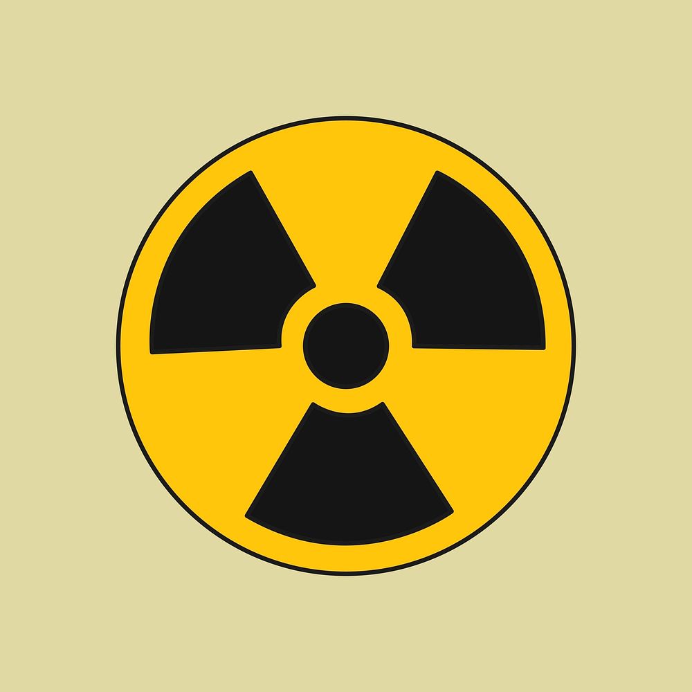 Radioactive icon design element vector