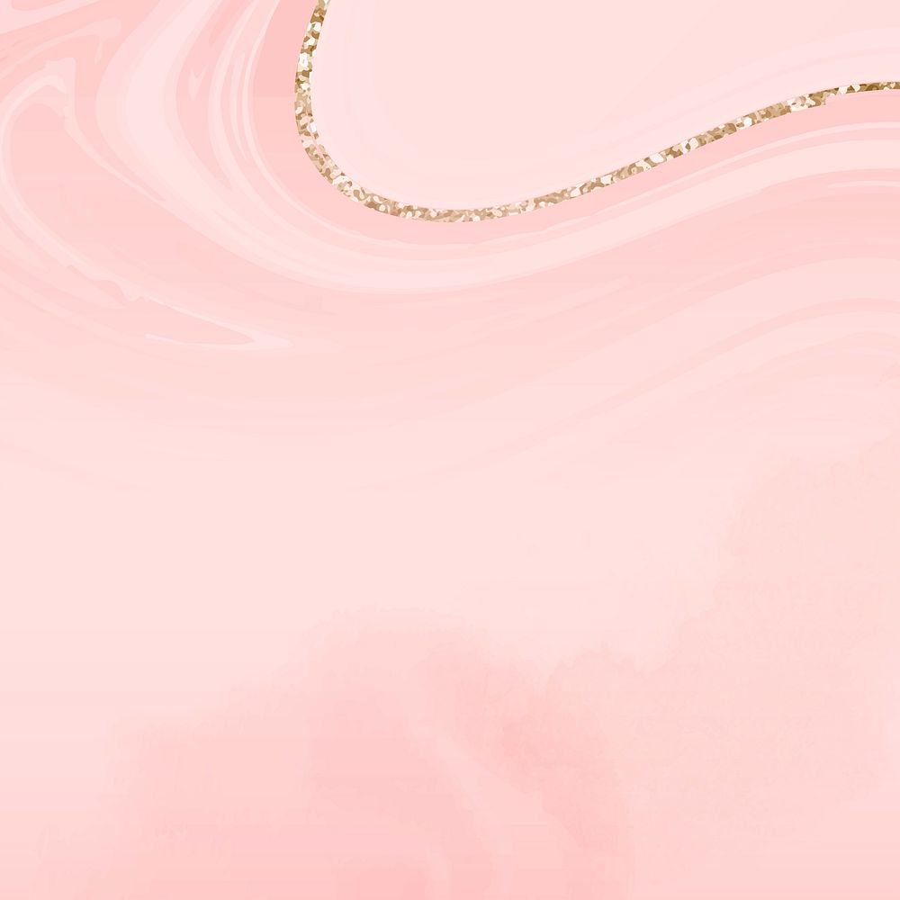 Cute pink marble background psd with gold touch