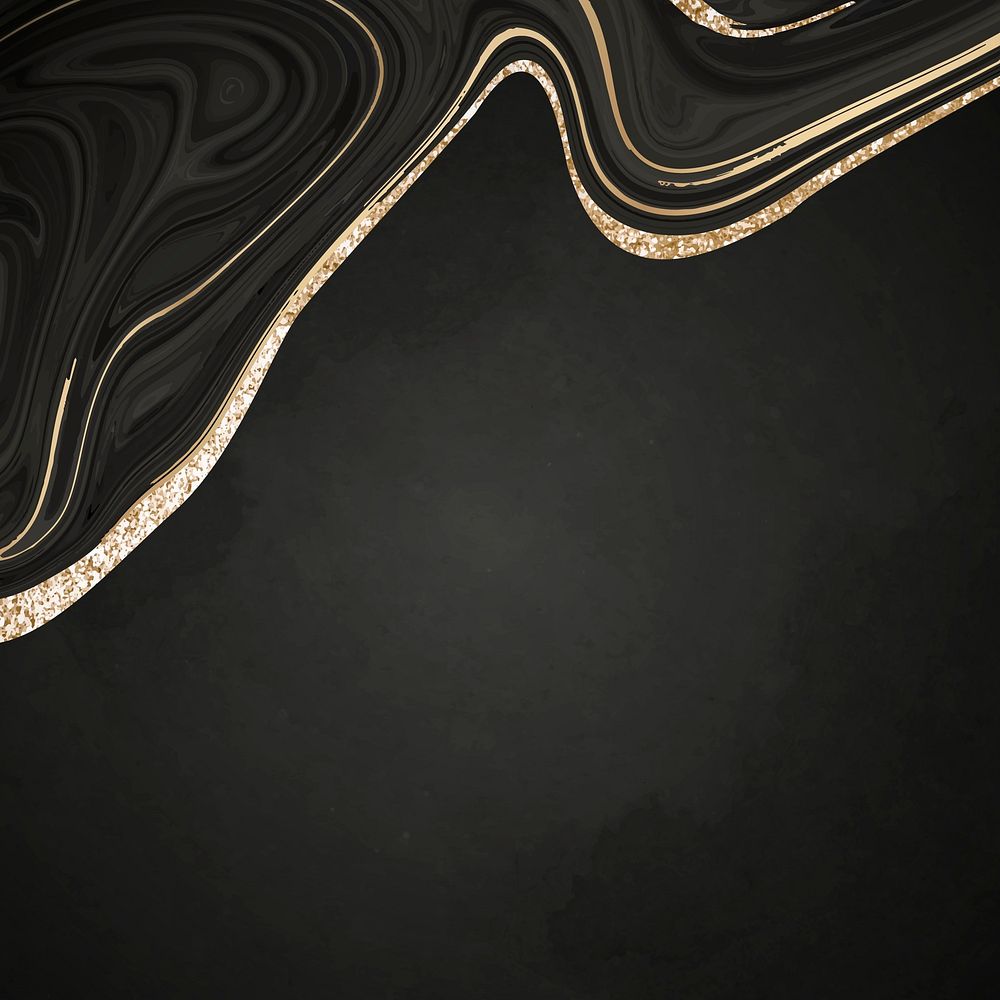 Luxurious black marble background psd gold lining