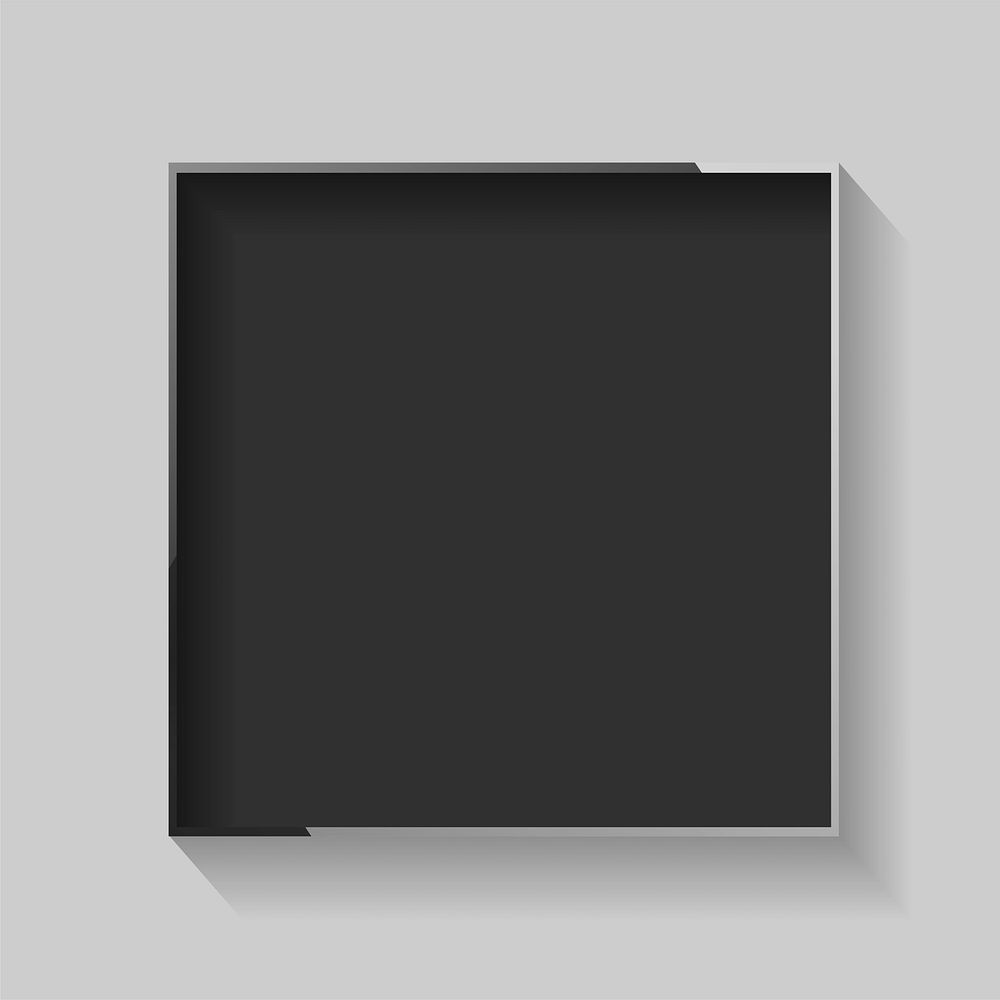 Blank square black abstract frame vector
