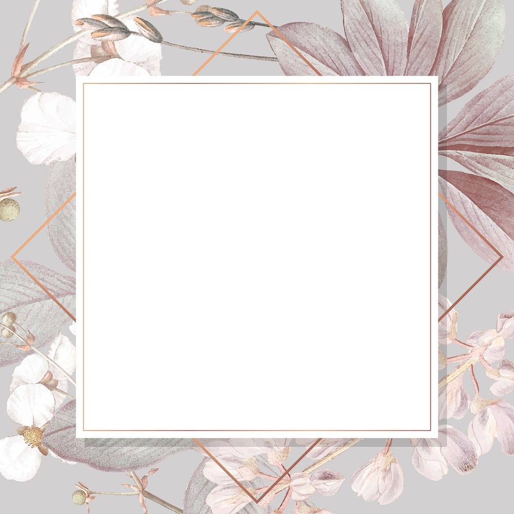 Frame with lily and bulltongue arrowhead background vector