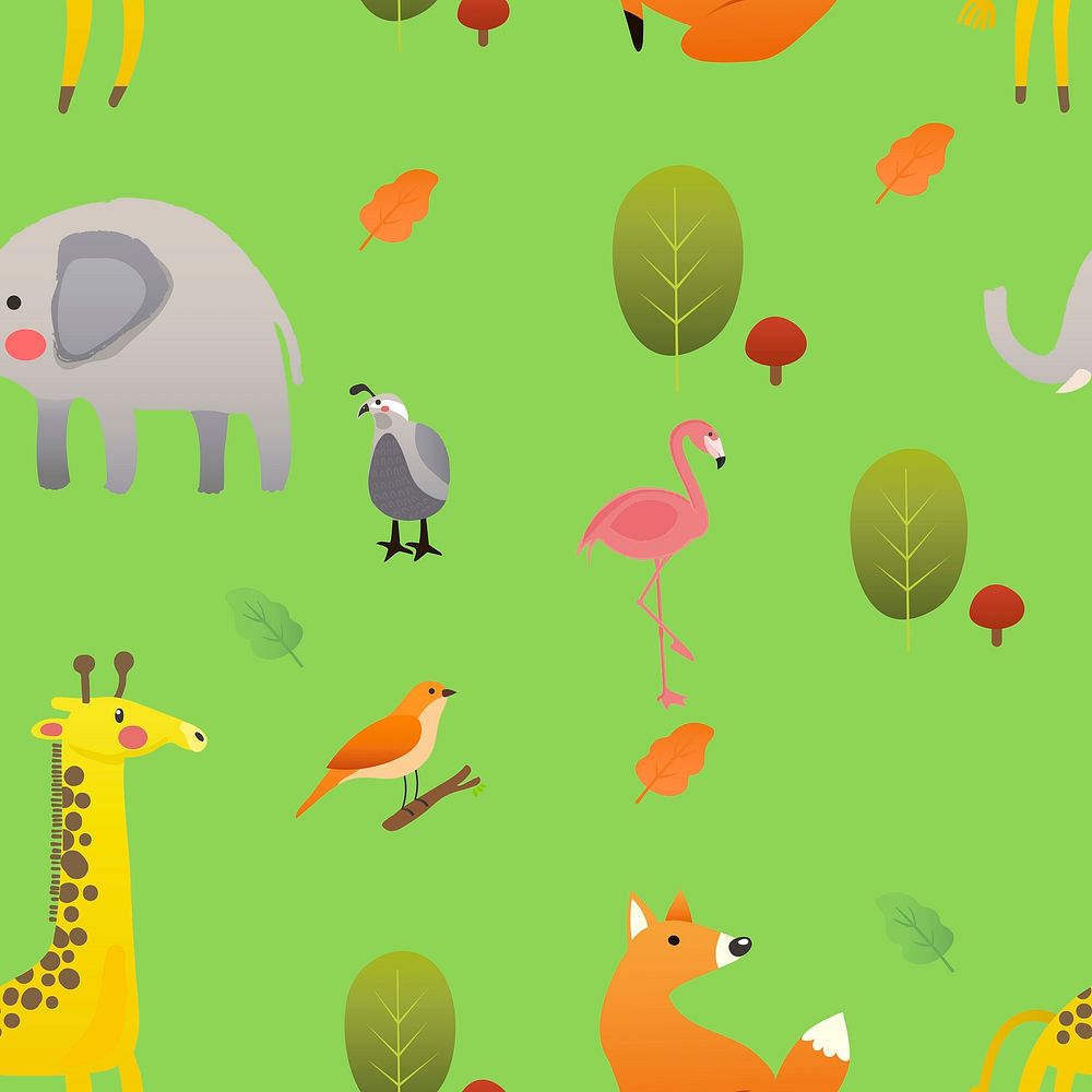 Cute illustration of wildlife animals