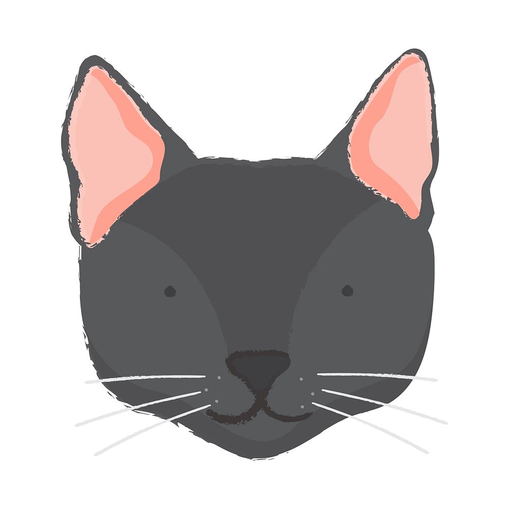 Illustration of a cat's head