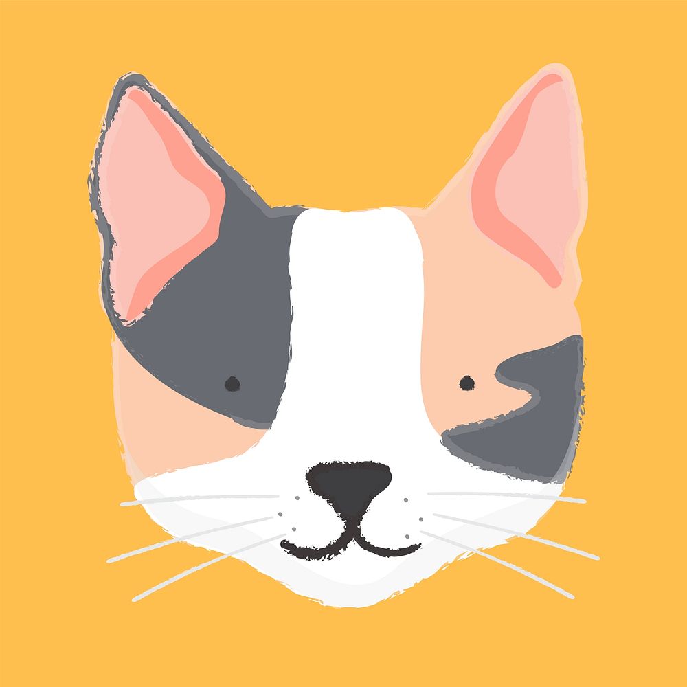 Illustration of a cat's head