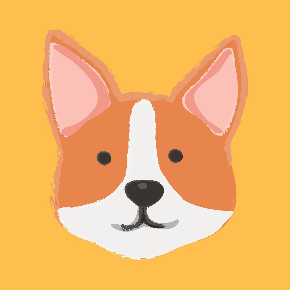 Cute illustration of a corgi dog