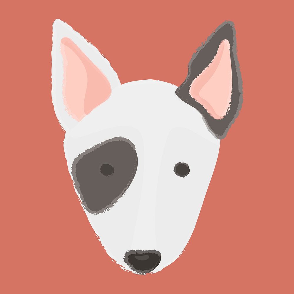 Cute illustration of a bull terrier dog