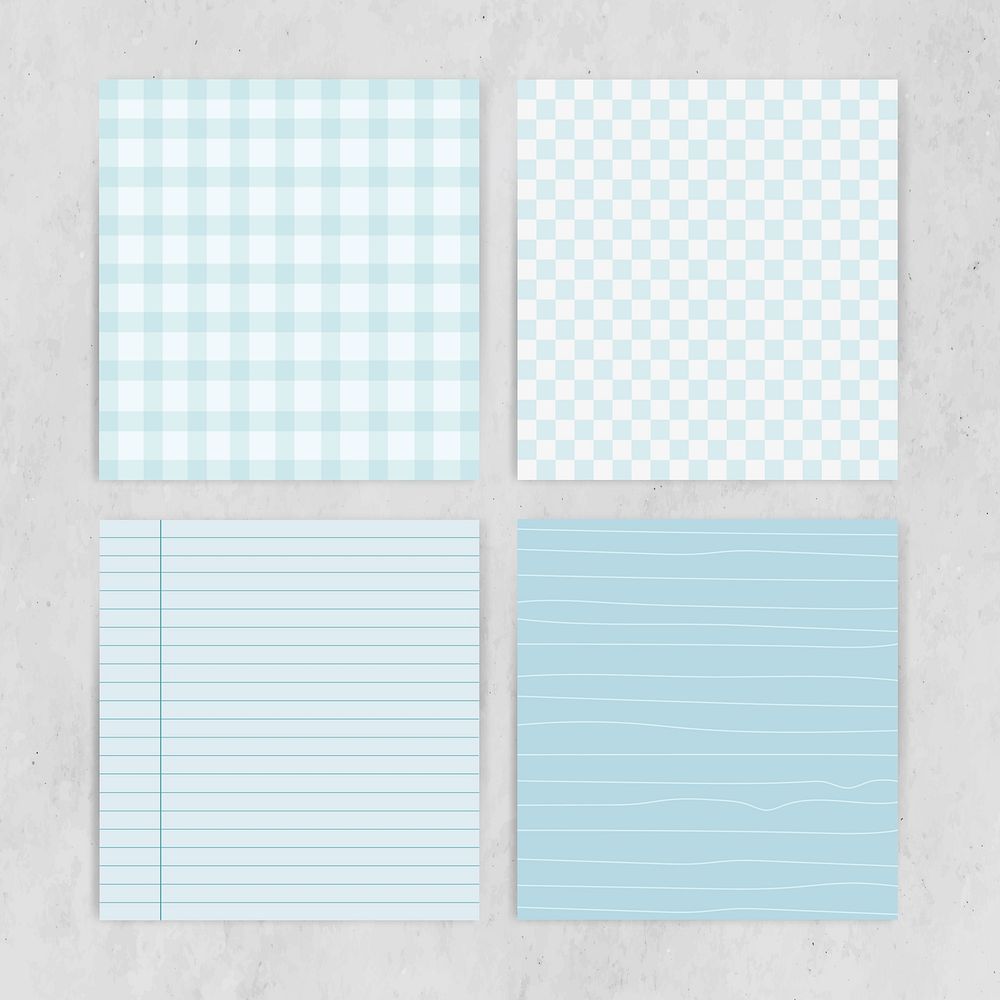 Blue note paper collection vector