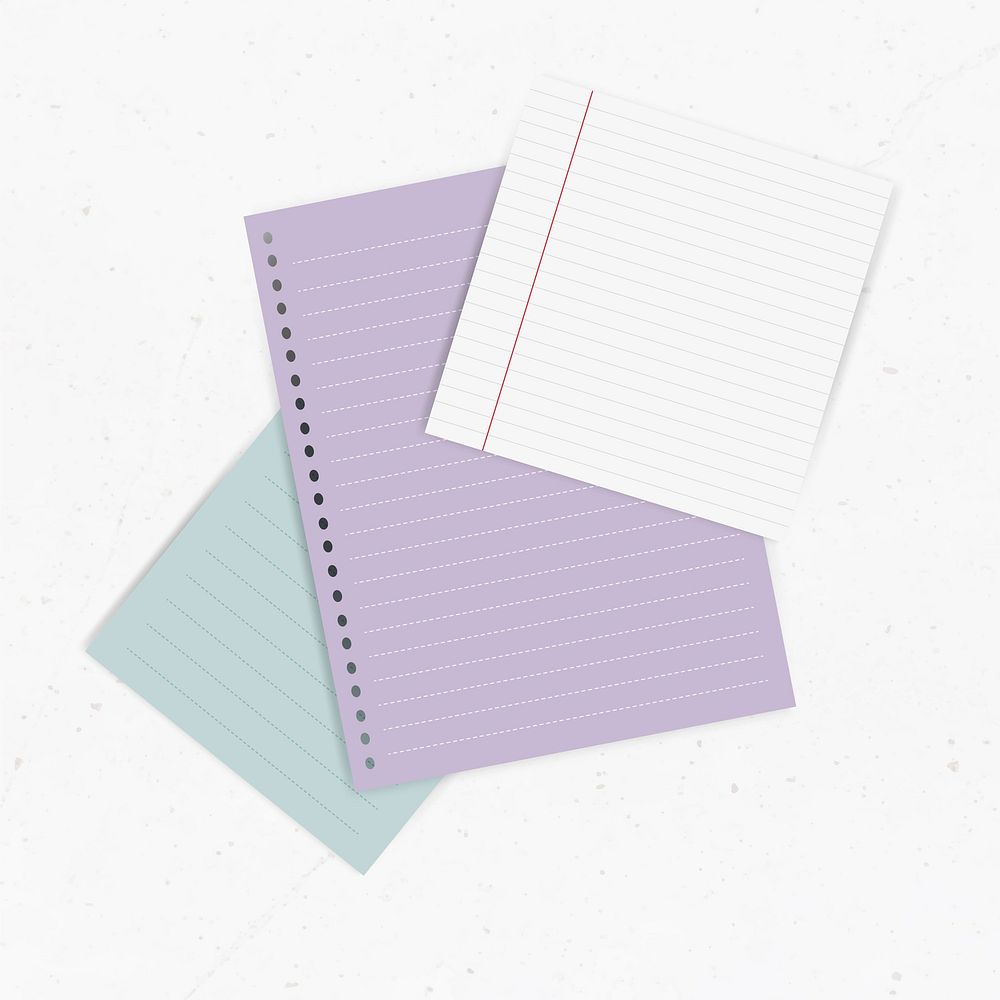 Blank colorful notepaper collection vector