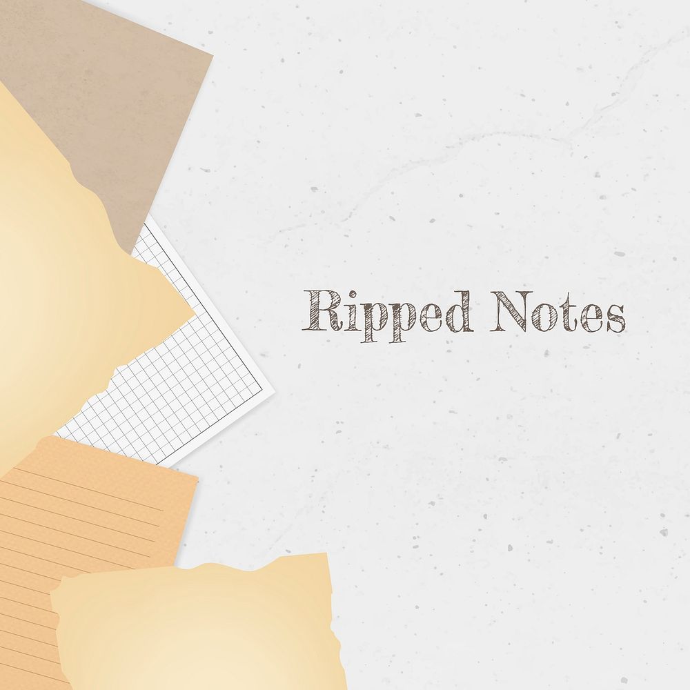 Orange ripped note collection vector