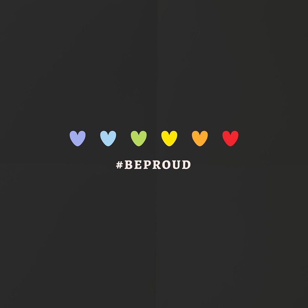 Support LGBTQ pride heart element vector