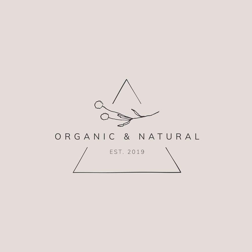 Organic product brand logo vector