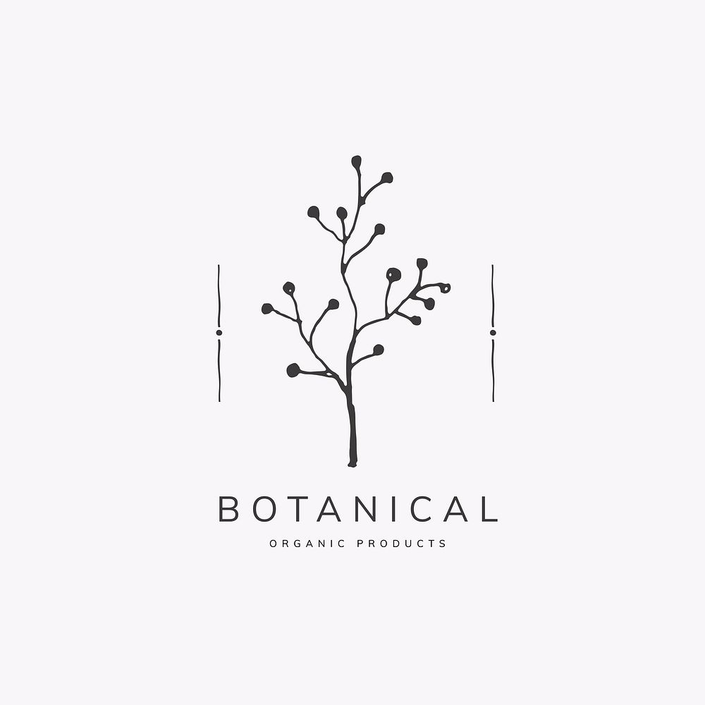 Botanical product brand logo vector