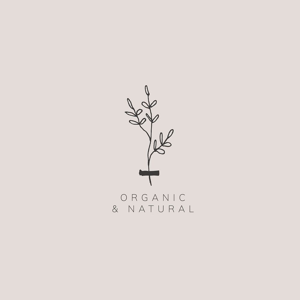 Organic product brand logo vector