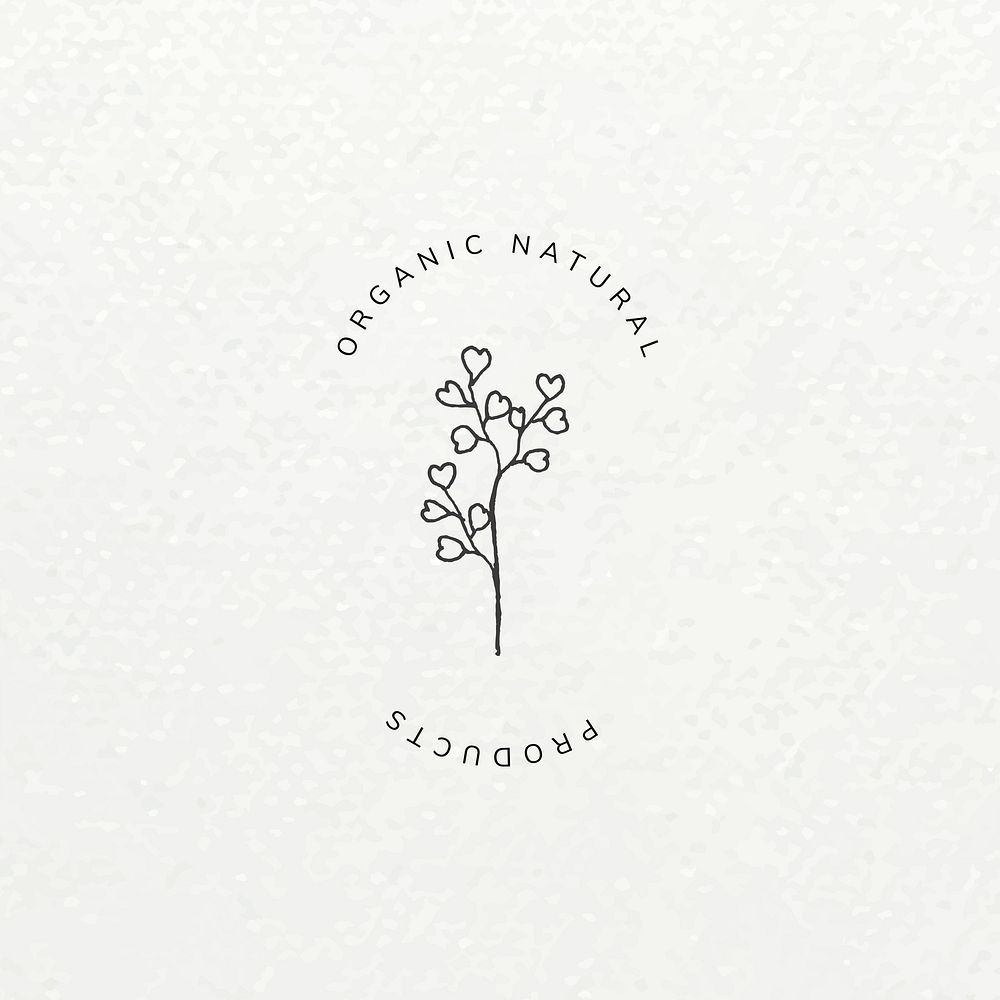 Organic product brand logo vector