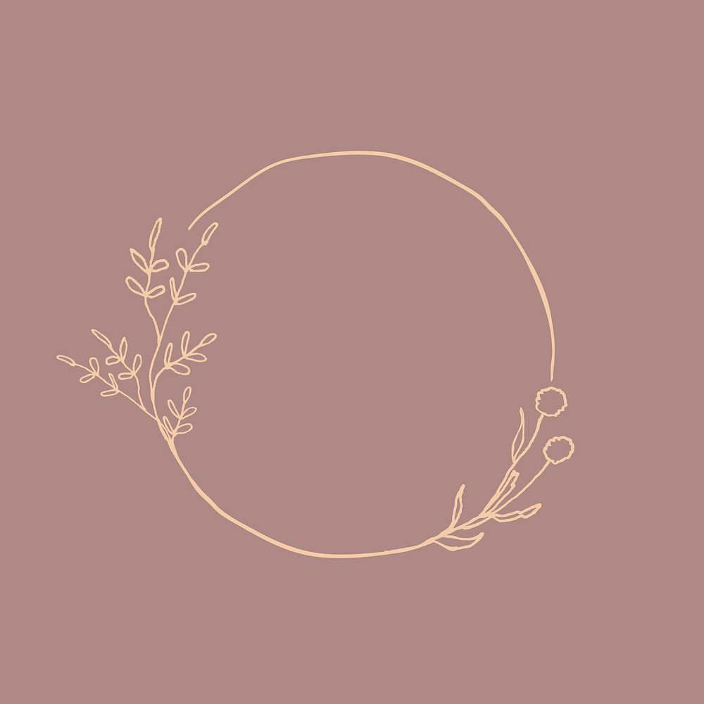 Round Floral Frame Element Vector Premium Vector Rawpixel